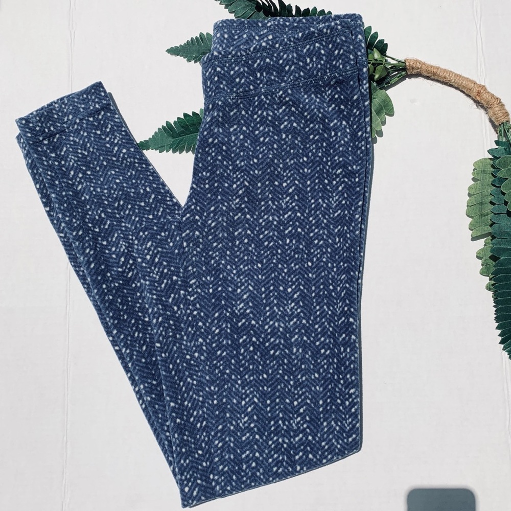 Columbia fleece leggings blue size medium NWOT